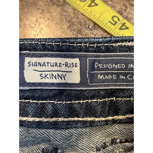 Miss Me Peace Sign Skinny Jeans Size 27 Embellished - Picture 6 of 10